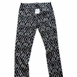 OVS Ankle Black and White Geometric Print Pants-Direct from Italy
